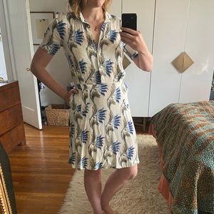 & Other Stories Floral Print Collared Dress